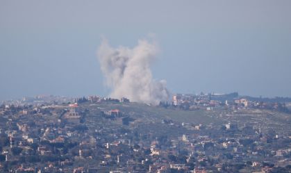 Fumaça no Líbano vista de Israel
