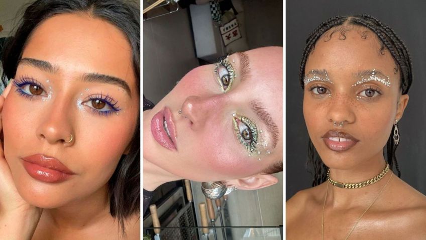 Glitter e aplicações nos olhos • Reprodução/Pinterest