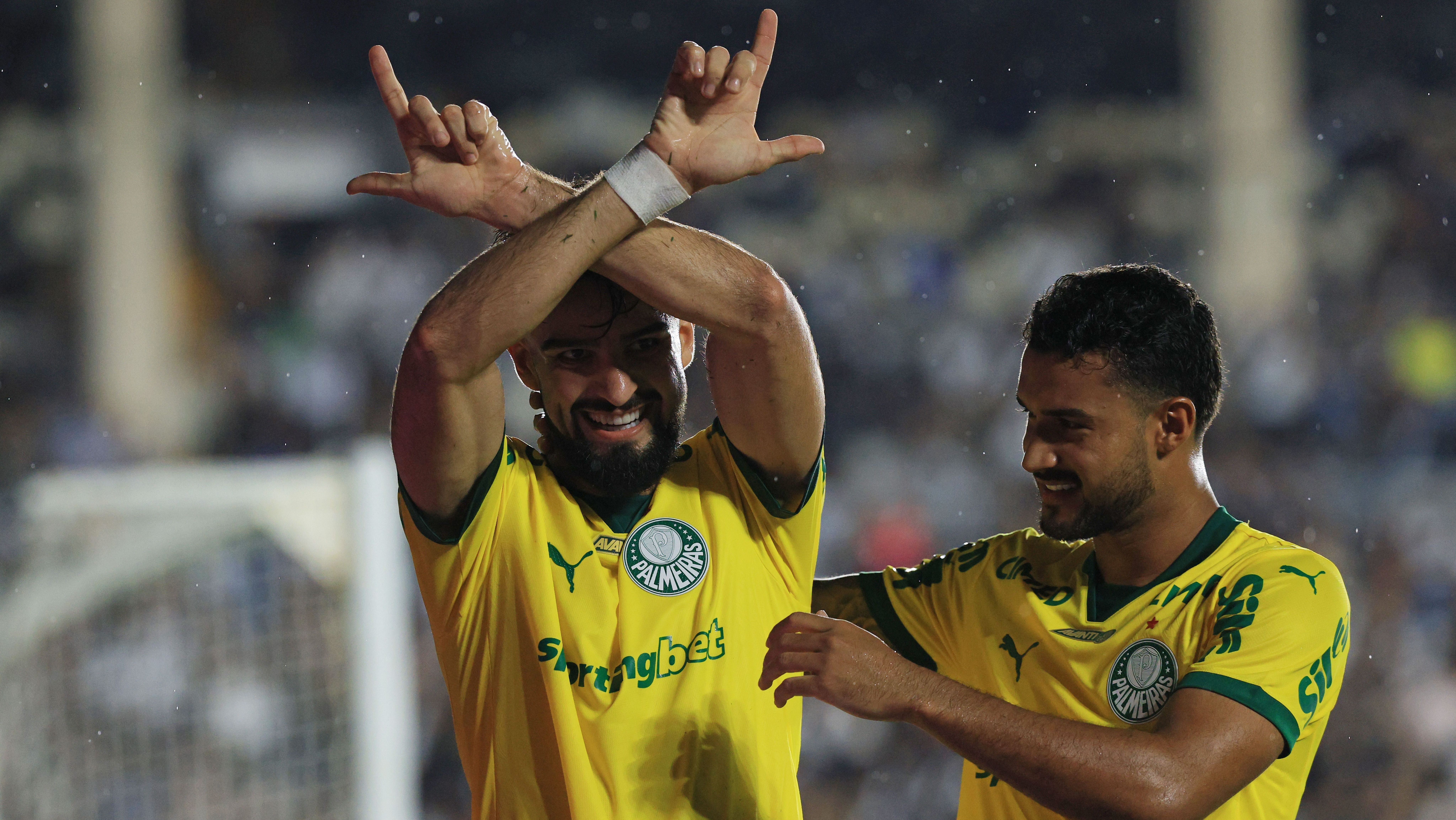 Flaco López faz nova comemoração ao marcar gol em Vasco x Palmeiras • Wagner Meier/Getty Images