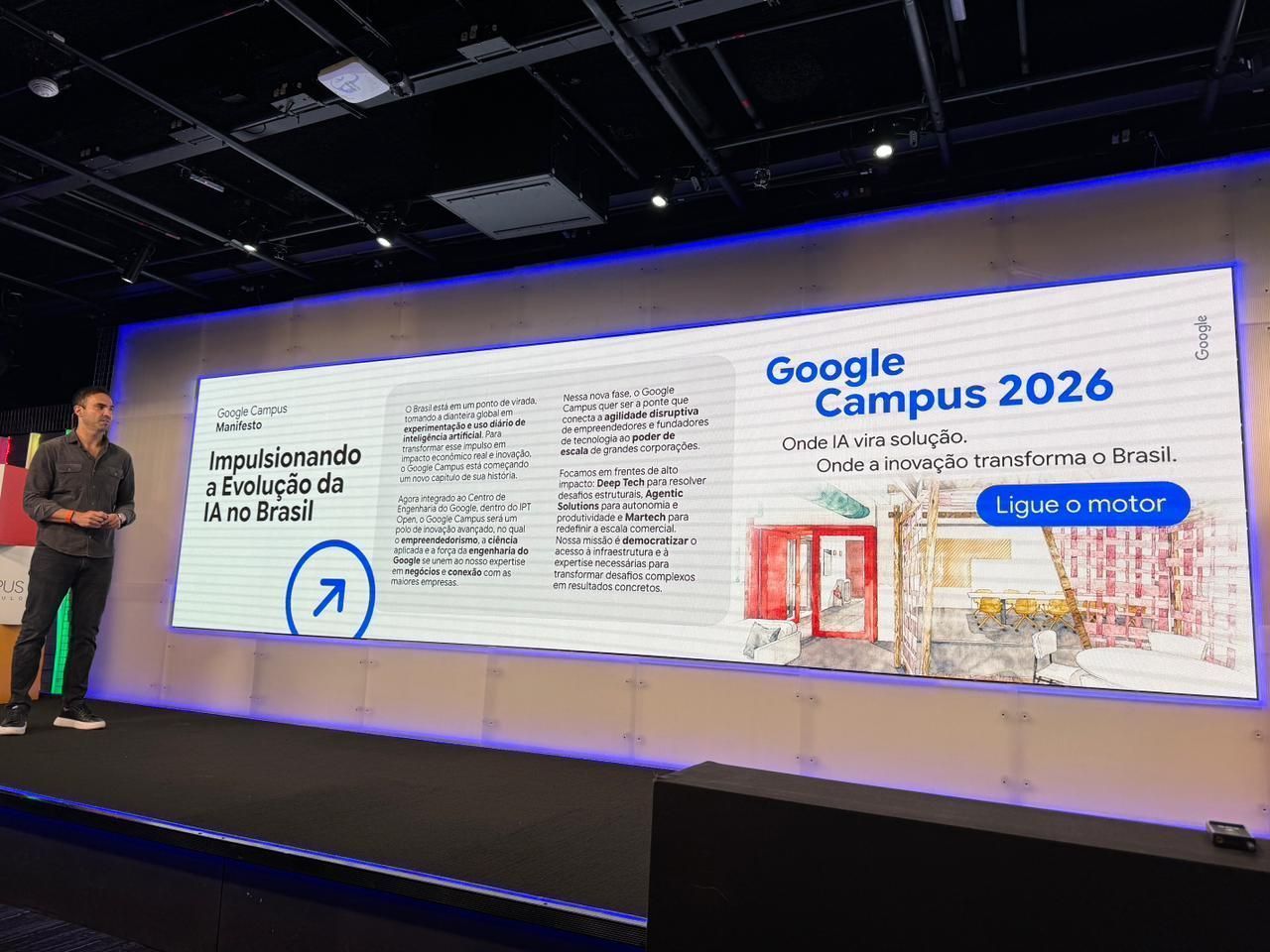Maurício Martiniano apresenta novidades do Google Campus nesta segunda (9) • Mariana Valbão/CNN Brasil