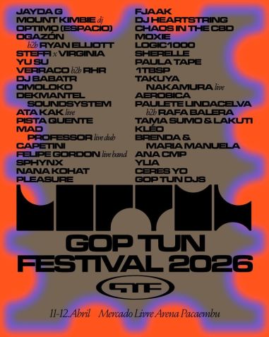 Veja a programação do Gop Tun Festival • Divulgação