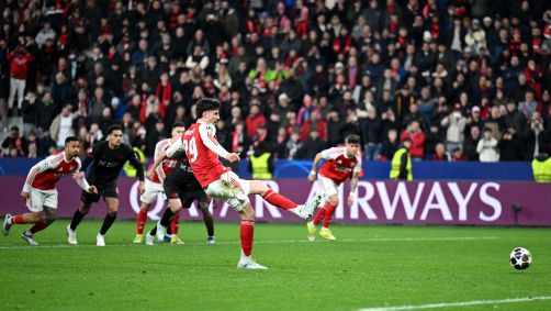 Kai Havertz marcou o gol de empate do Arsenal contra o Leverkusen