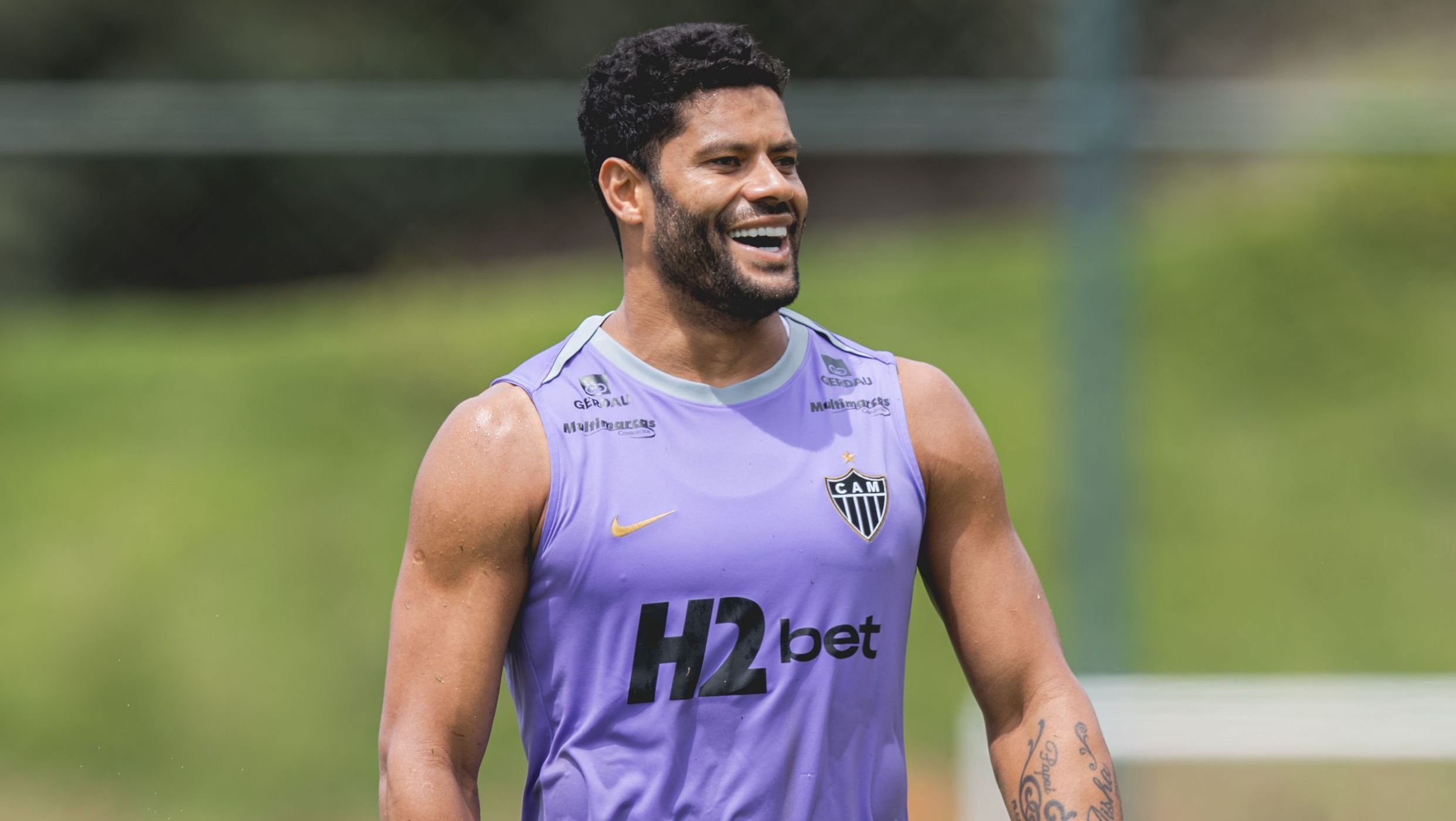 Hulk em treino do Atlético-MG