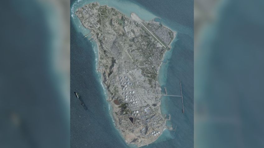 Ilha de Kharg, no Irã • Cortesia Planet Labs PBC