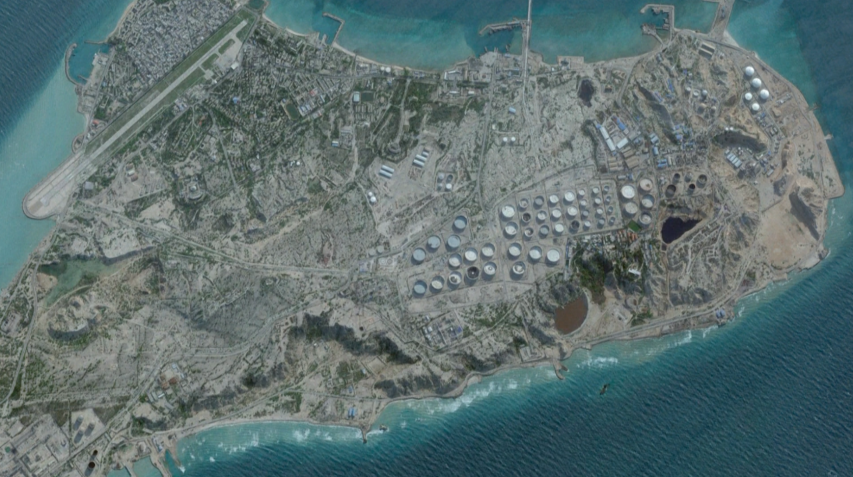 Ilha de Kharg, no Irã • Cortesia Planet Labs PBC