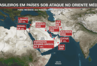 Veja onde vivem brasileiros em países envolvidos na guerra do Oriente Médio