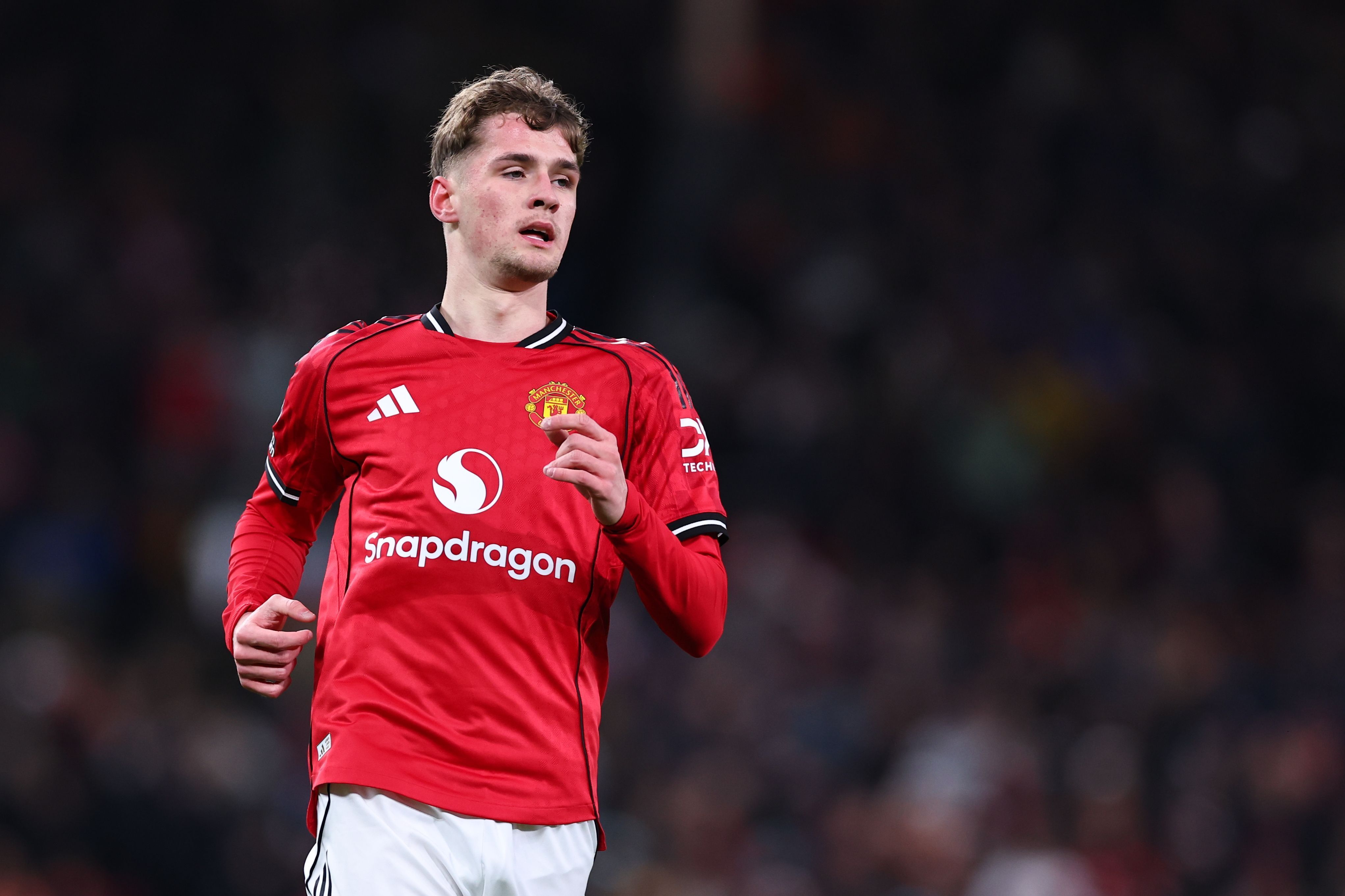 Jack Fletcher em jogo do Manchester United