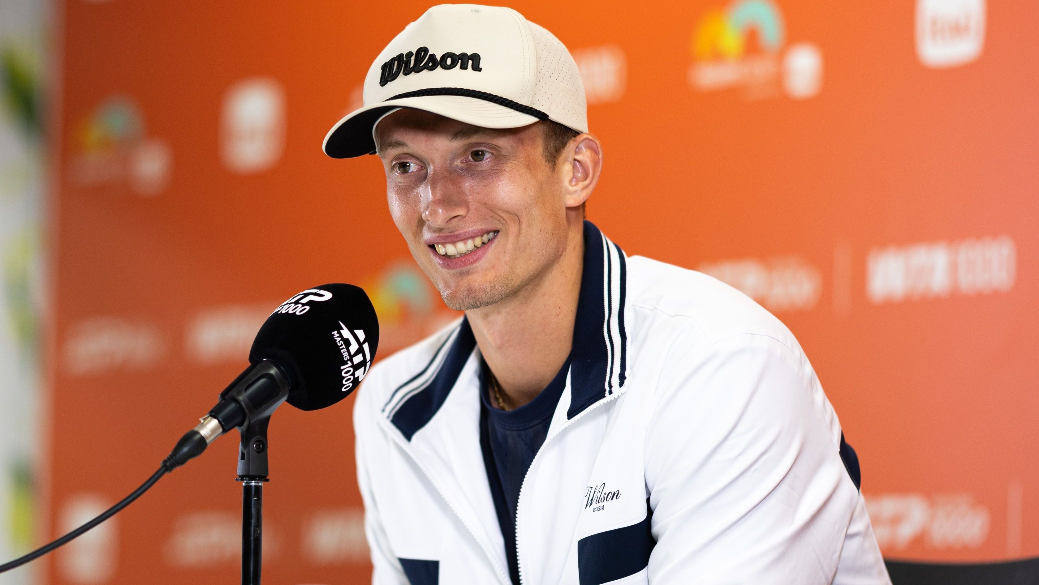 Jiri Lehecka na coletiva de imprensa após garantir vaga na final do Miami Open