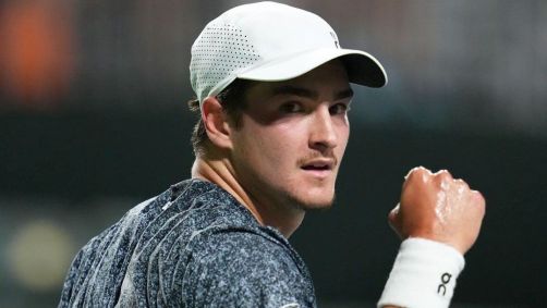 João Fonseca na vitória sobre o belga Raphael Collignon em Indian Wells
