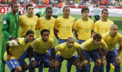Jogadores da Seleção Brasileira na Copa do Mundo de 2006.
