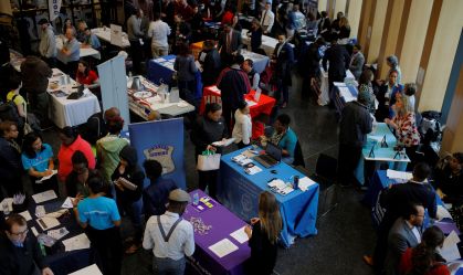 Feira de emprego em Boston, EUA, em 01/05/2017