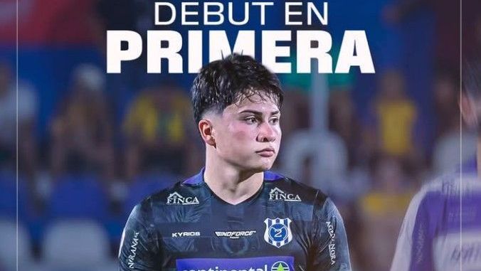 Juan Armoa fez sua estreia no time profissional do 2 de Mayo, mas ficou menos de dois minutos em campo