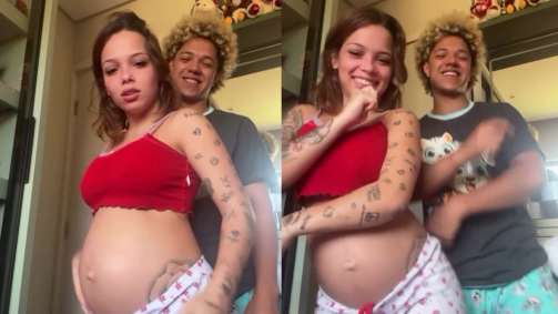 Kamylinha anunciou gravidez com Andyn