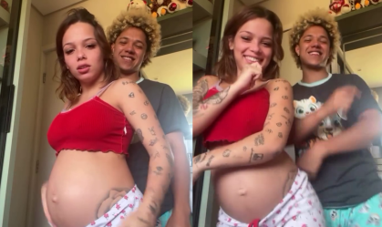 Kamylinha anunciou gravidez com Andyn