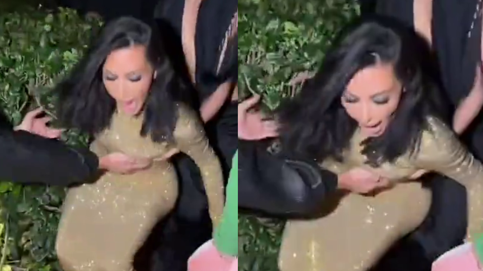 Kim Kardashian tropeçou com salto de 20 centímetros