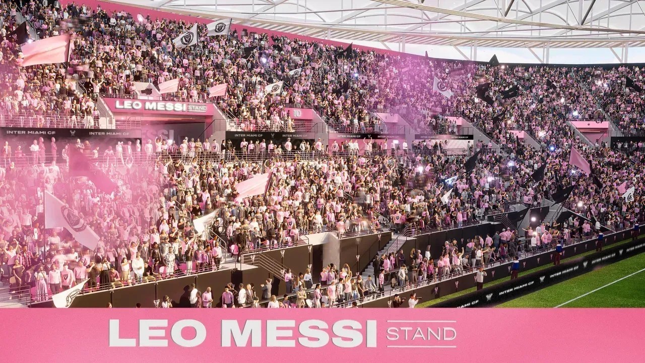 "Arquibancada Leo Messi" no novo estádio do Inter Miami