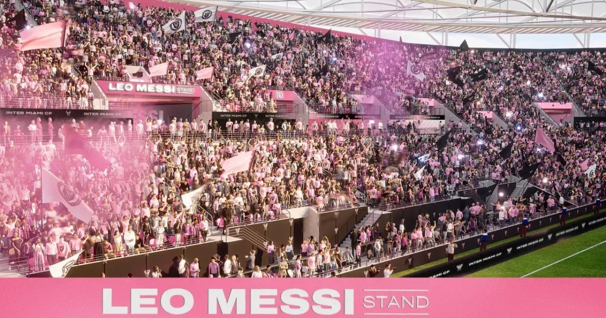 Messi terá arquibancada com seu nome em novo estádio do Inter Miami