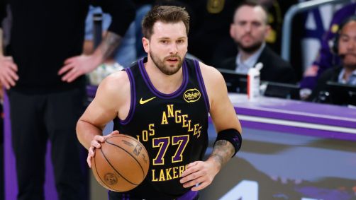 Luka Doncic em ação pelo Los Angeles Lakers
