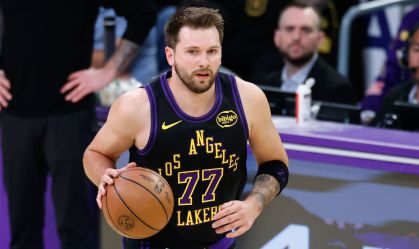 Luka Doncic em ação pelo Los Angeles Lakers