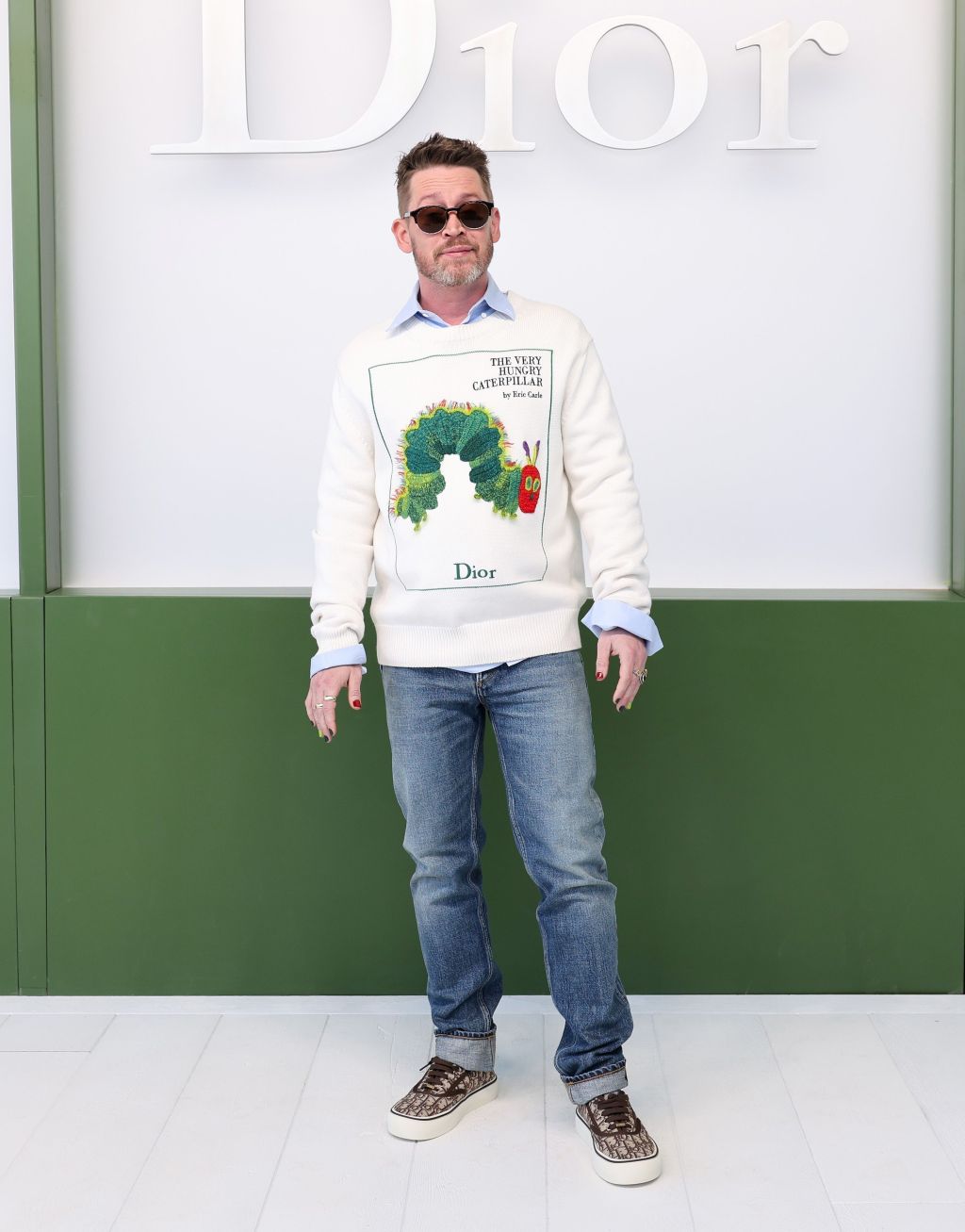 Macaulay Culkin no desfile da Dior, em Paris