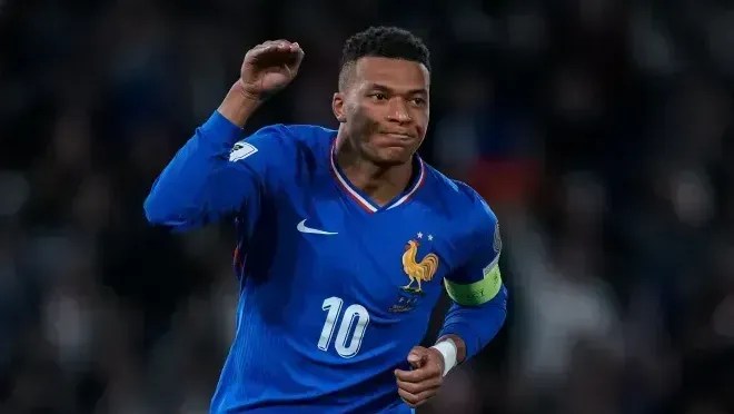 Mbappé em ação pela Seleção Francesa