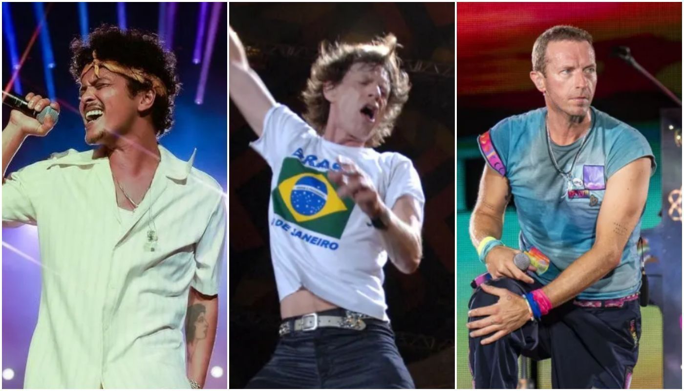Nunes negocia Coldplay, Bruno Mars e Rolling Stones para setembro em SP • Instagram | Brian Rasic/Getty Images | Corbis/Corbis via Getty Images