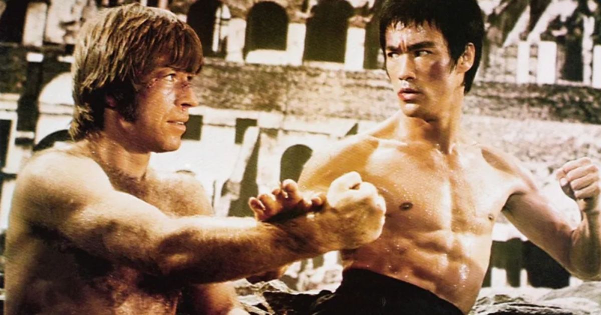 Relembre luta histórica de Chuck Norris e Bruce Lee em “O voo do Dragão”