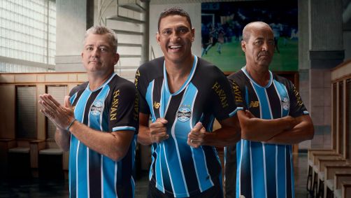 Novo uniforme do Grêmio apresentado para a temporada • Divulgação Grêmio FBPA