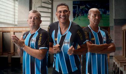 Novo uniforme do Grêmio apresentado para a temporada • Divulgação Grêmio FBPA