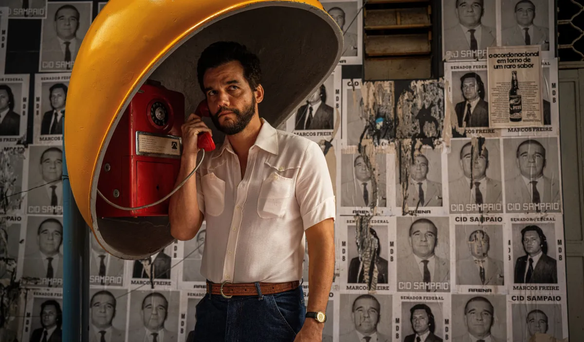 Wagner Moura em pôster do filme "O Agente Secreto", grande aposta brasileira no Oscar 2026