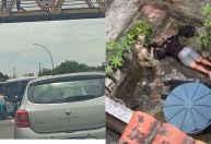 Após operação na Maré, ônibus é usado como barricada na Linha Amarela