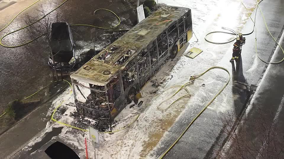 Swiss police say several dead after passenger bus fire in Kerzers