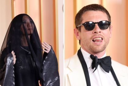 Véu, presas de vampiro e outros looks diferentões no Oscar 2026