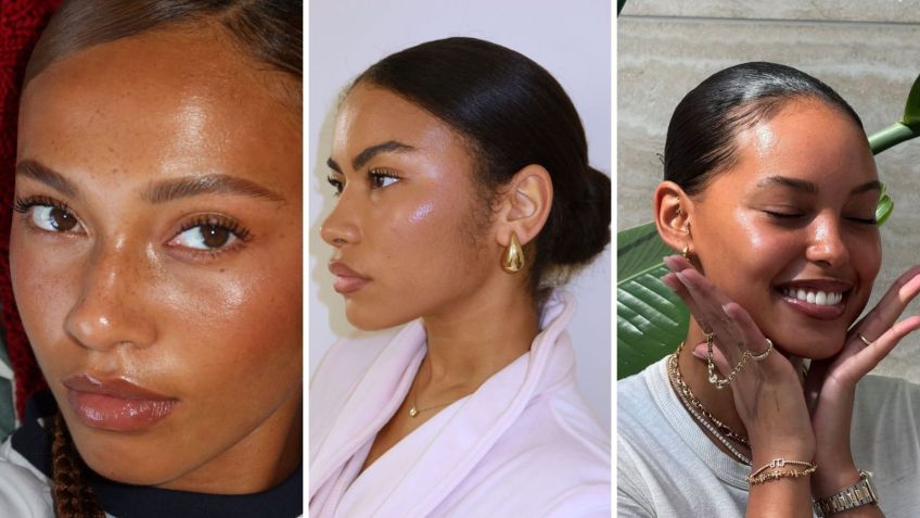 Pele fresh com glow estratégico • Reprodução/Pinterest