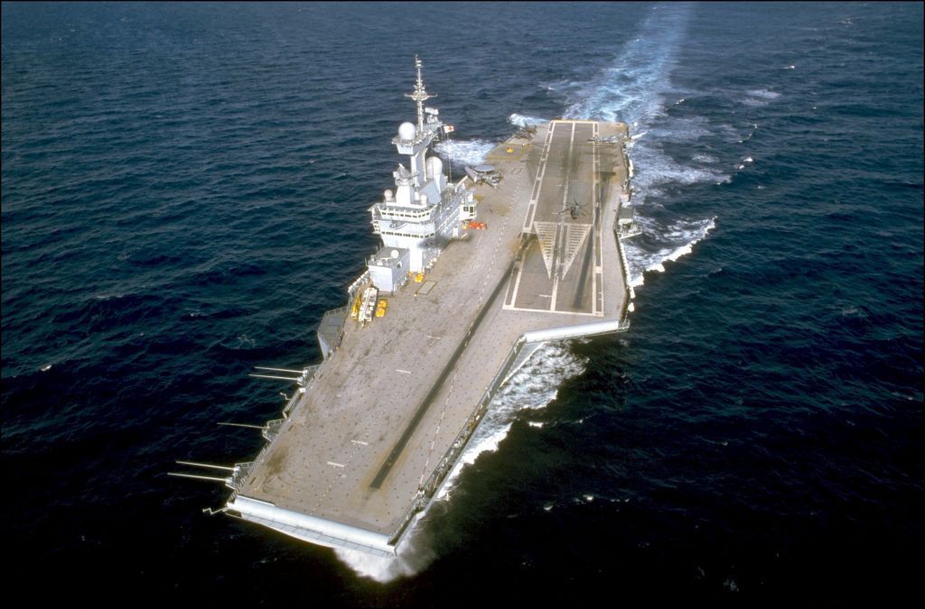 The Long Haul For The Aircraft Carrier "The Charles De Gaulle" In France On November 04, 2000.