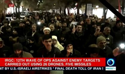 protestos contra morte de Ali Khamenei