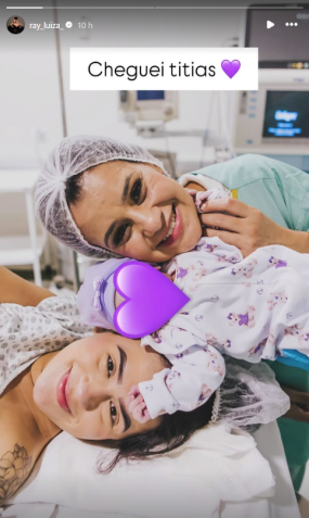 Rayne Luiza deu à luz a filha Aurora • Instagram/Rayne Luiza