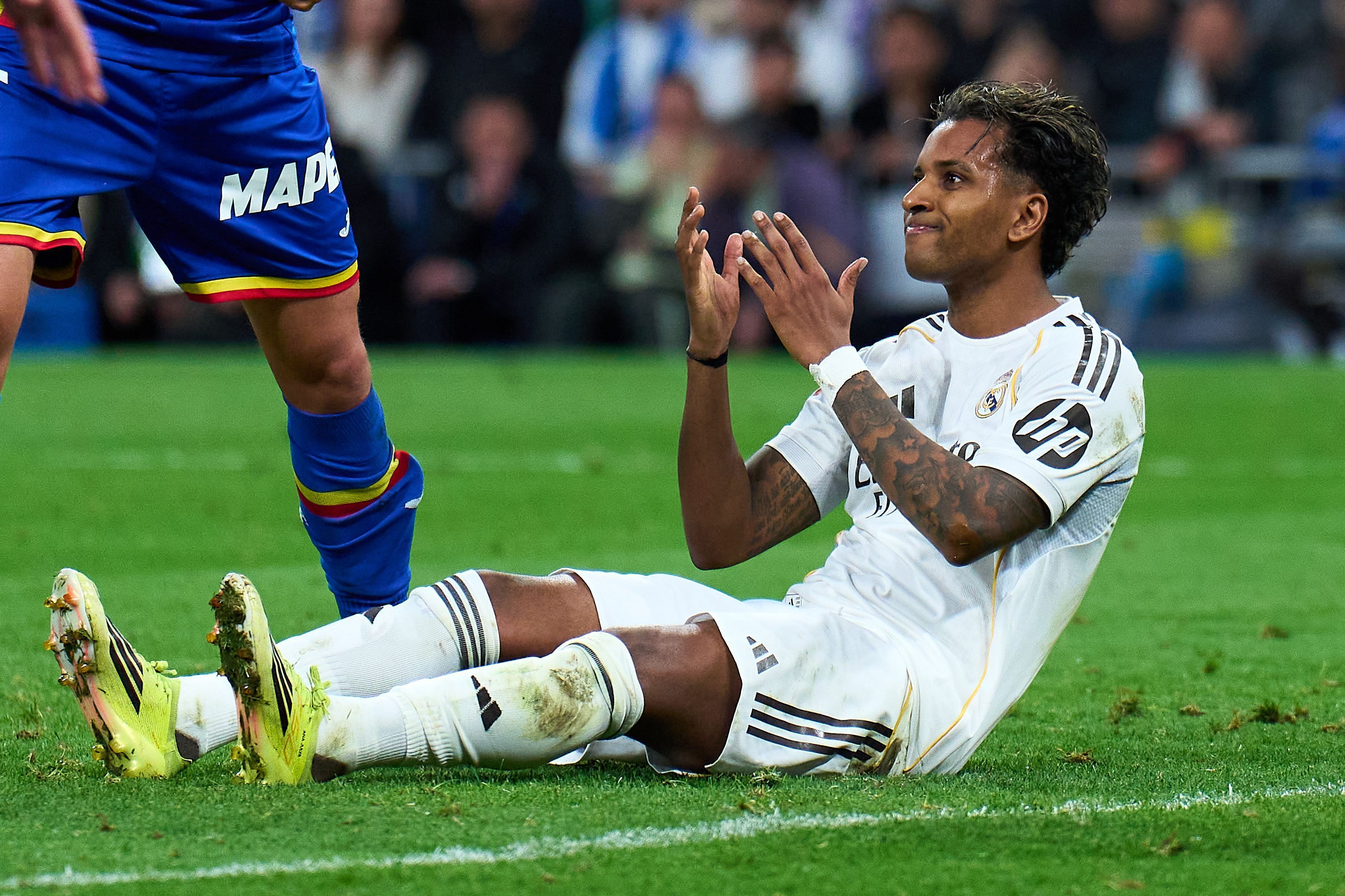Rodrygo em ação contra o Getafe, por LaLiga