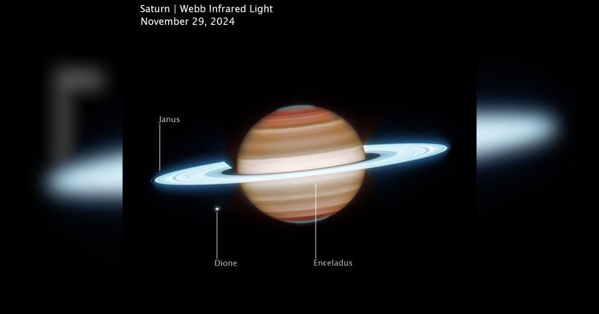 James Webb: imagens em infravermelho mostram detalhes incríveis de Saturno