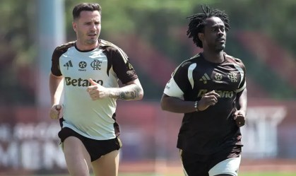 Imagem de destaque do post: Saúl vai a campo e avança em recuperação de cirurgia no Flamengo