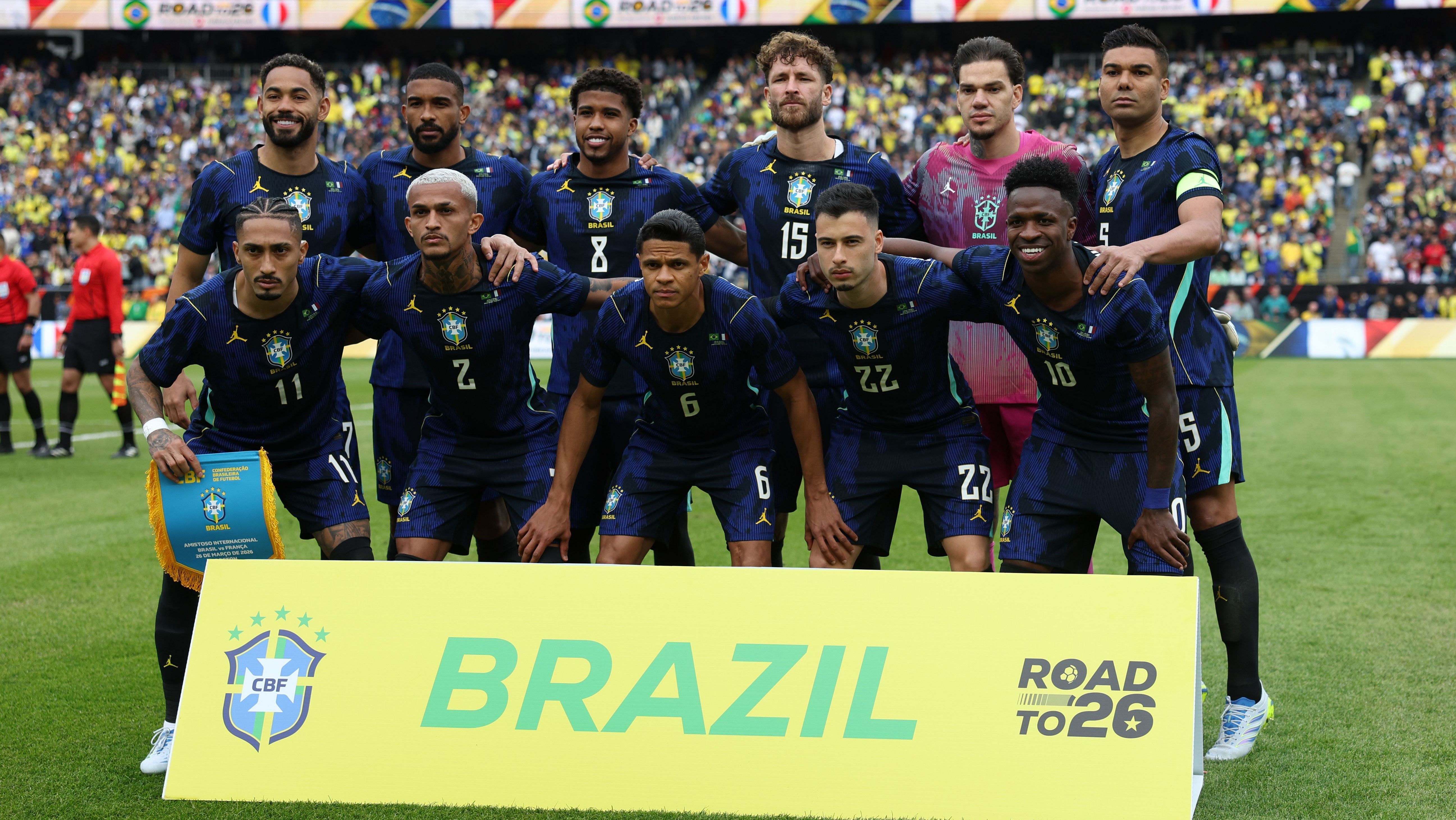 Seleção Brasileira no amistoso contra a França
