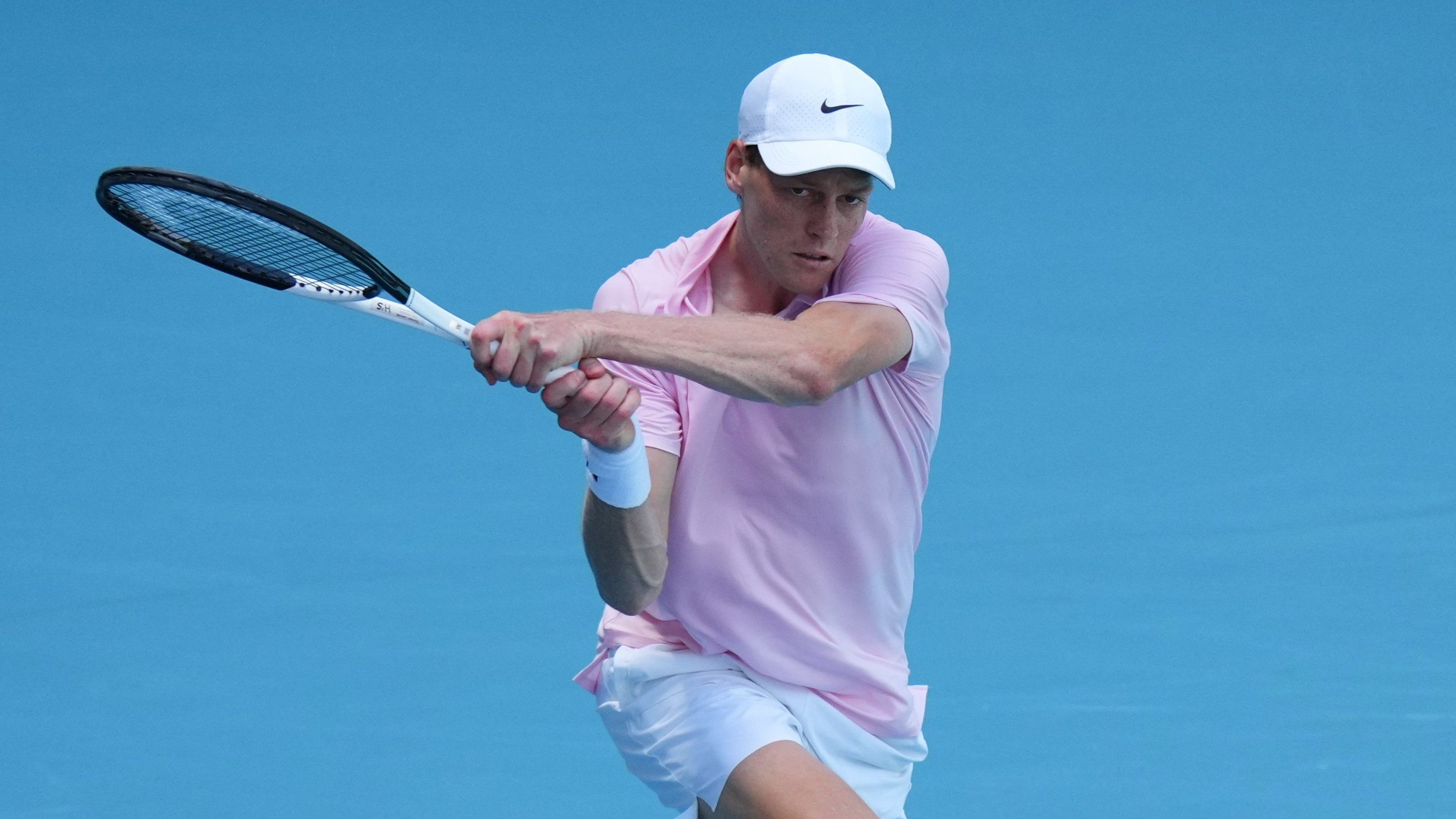 Sinner durante a final do Miami Open