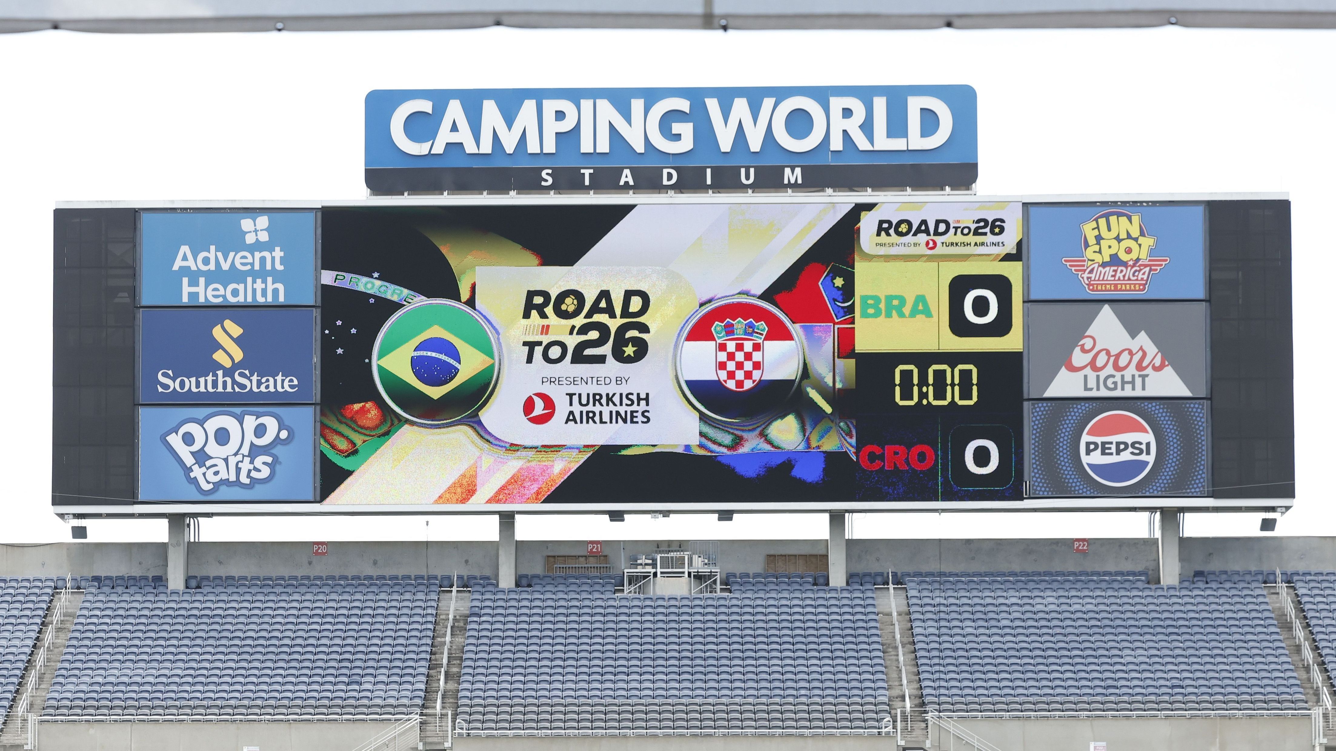 Seleção Brasileira treinou no Camping World Stadium, em Orlando