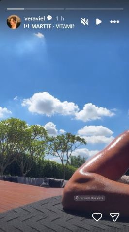 Vera Viel registra dia bonito no interior paulista • Instagram/Vera Viel