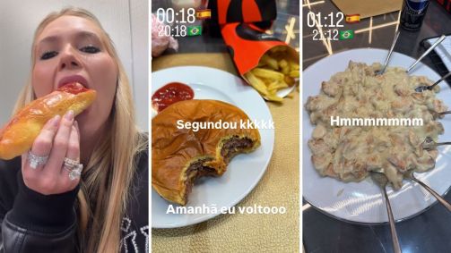 Virginia quebra dieta durante férias em Madri