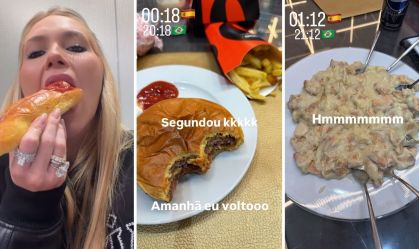Virginia quebra dieta durante férias em Madri