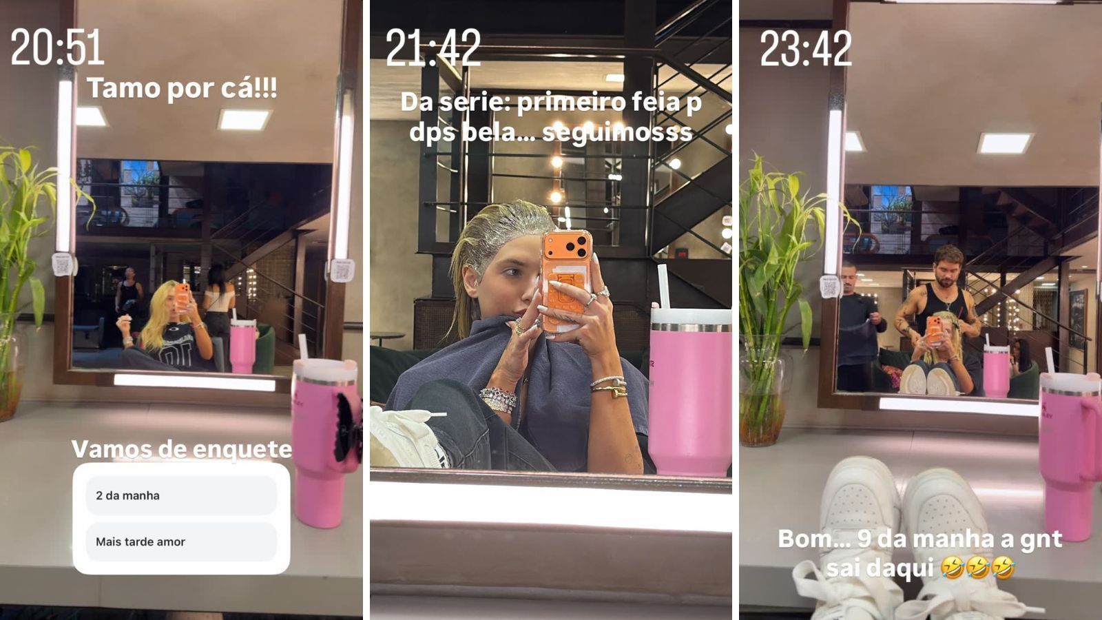 Virginia vira madrugada em salão e surge loiríssima • Instagram/Virginia