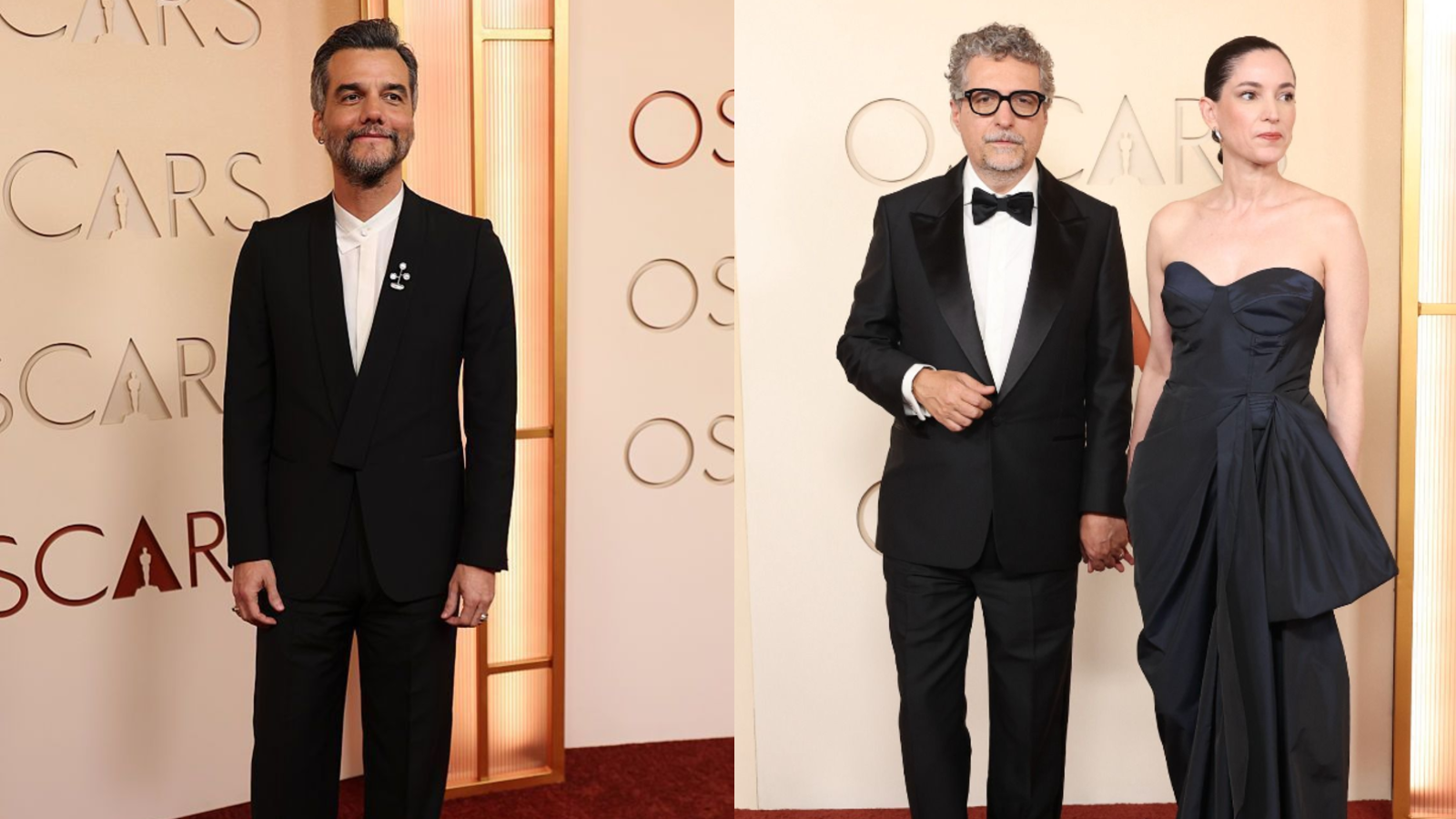 Wagner Moura e Kleber Mendonça Filho no tapete vermelho do Oscar de 2026