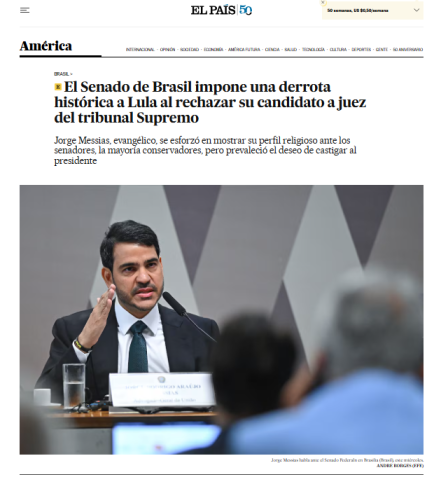 Článek španělského listu El País o odmítnutí Jorge Messiase • Reprodukce / El País