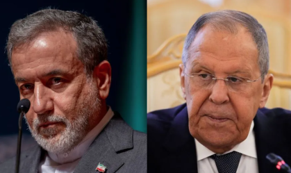 O ministro das Relações Exteriores do Irã, Abbas Araqhchi e o chanceler russo, Sergei Lavrov
